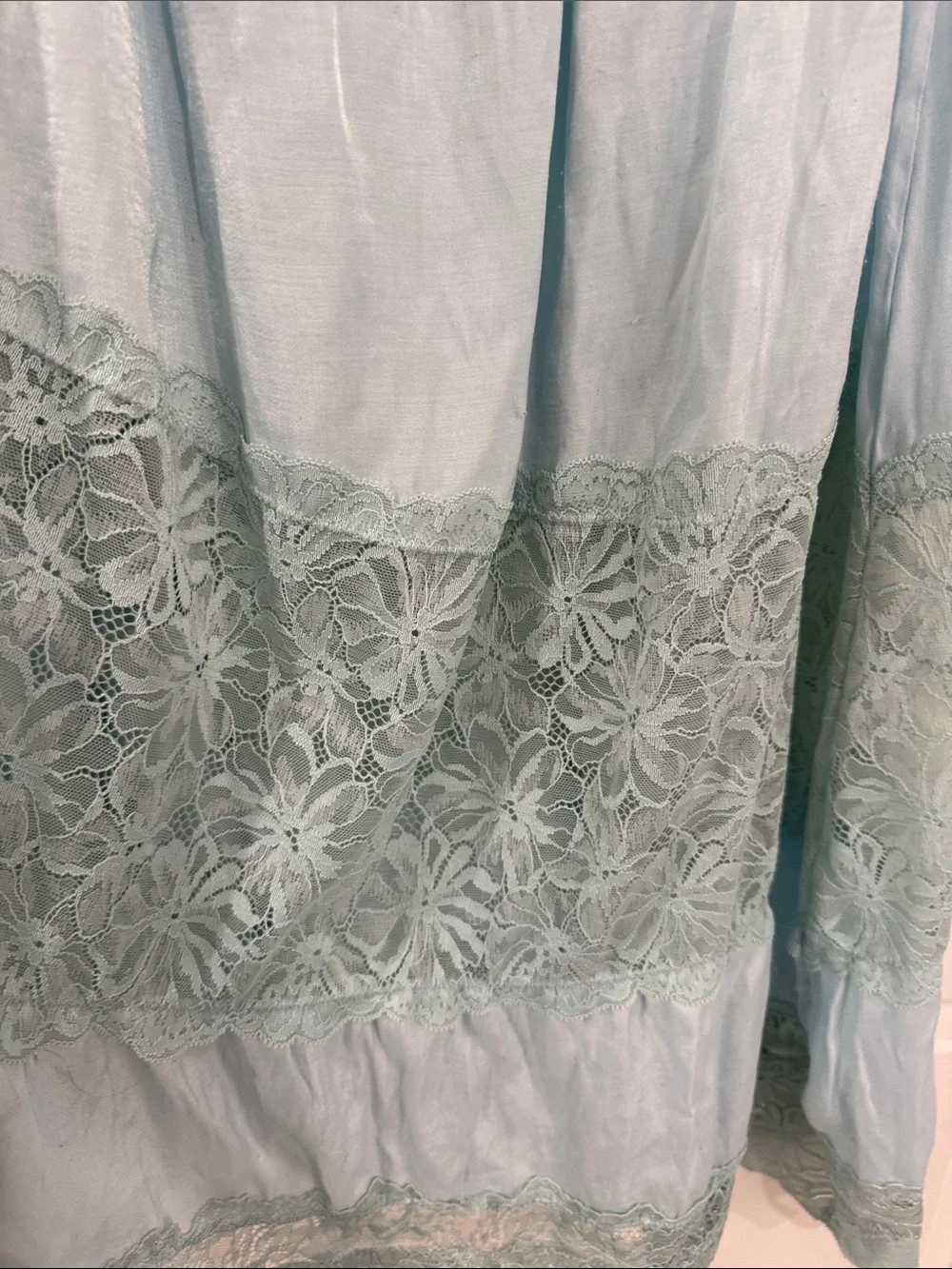 Free People blue  Asymmetrical Lace Maxi Skirt - Picture 5 of 6